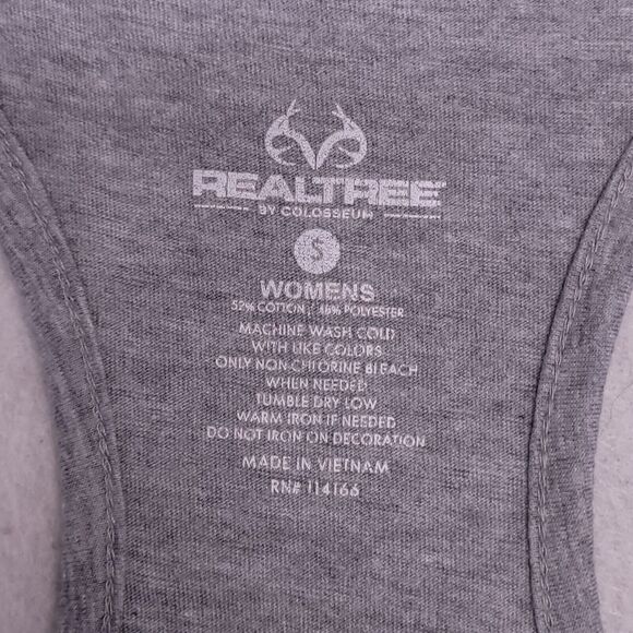 Realtree Casual Graphic Sleeveless Tank Top Womens Size Small S Gray - Picture 3 of 12